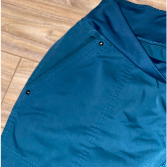 Healing Hands Purple Label Tori Women's 5-Pocket STRETCH Yoga Scrub Teal Pant S - Picture 12 of 16